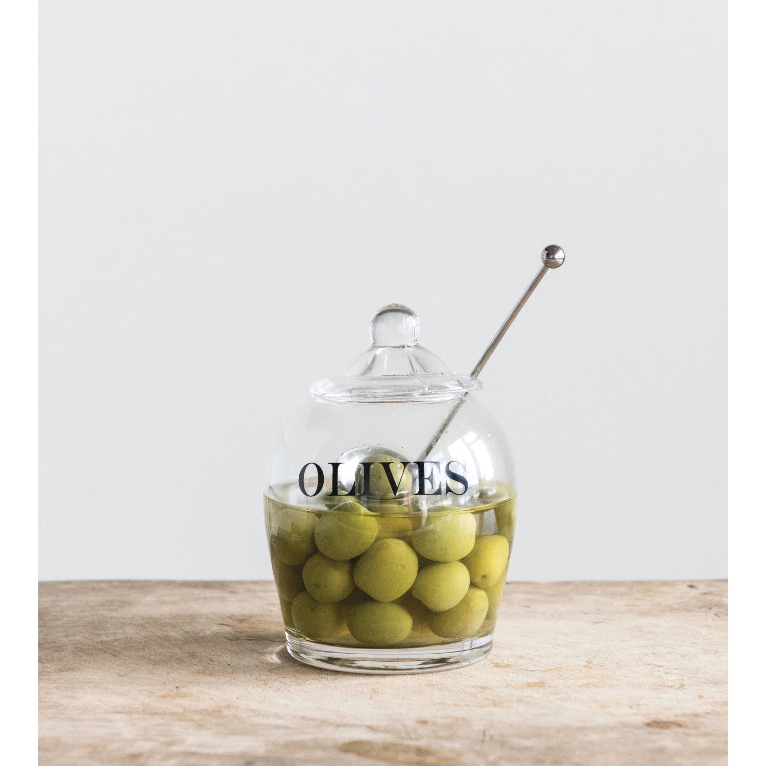 Charcuterie Glass "Olives" Jar (detail view 2)