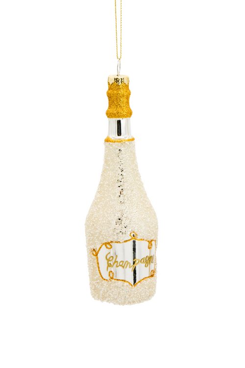 Glitter Champagne Bottle Ornament