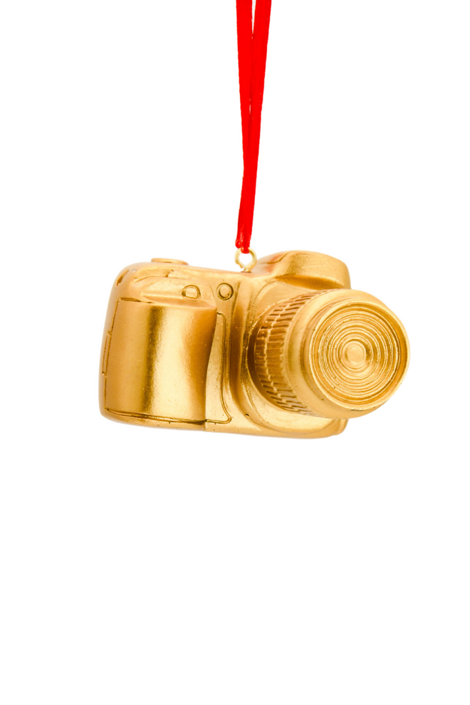 Gold Camera Ornament