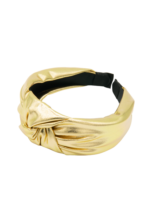 Gold Metallic Knotted Headband