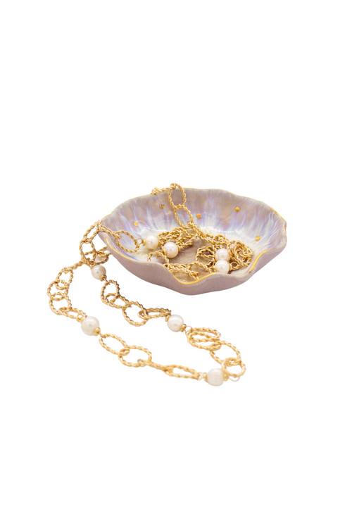 Gold Speckled Ring Dish