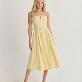 Golden Hour Strapless Midi Dress (detail view 5)