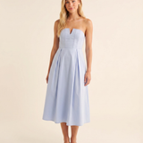 Golden Hour Strapless Midi Dress