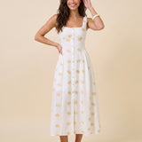 Golden Shells Midi Dress