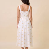 Golden Shells Midi Dress