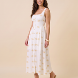 Golden Shells Midi Dress
