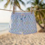 Golf Print Swim Trunks
