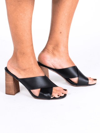 Goya Criss-Cross Black Heels