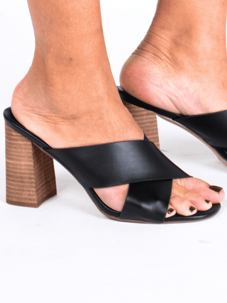 Goya Criss-Cross Black Heels