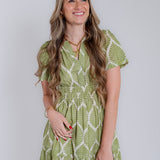 Green Palm V-Neck Maxi Dress - Limited Sizes Remaining