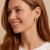 My Sister's Cottage | Waterproof | Hammered Bow Earrings (detail view 3)
