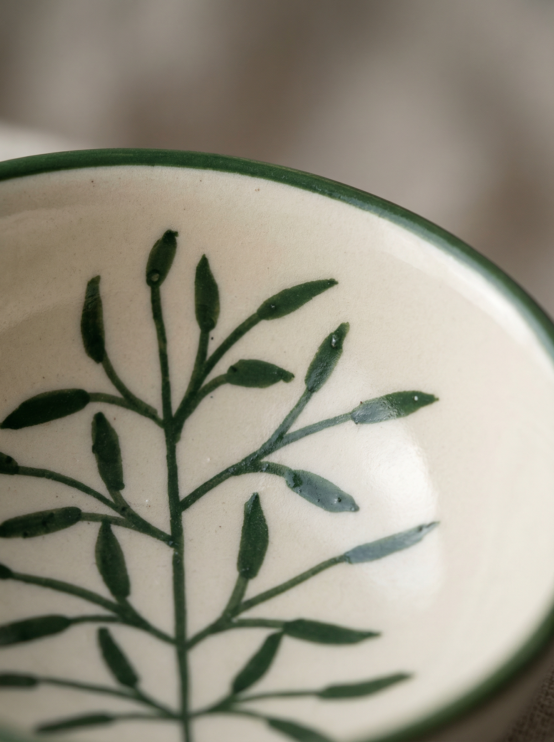 Hand-Painted Botanical Bowl (detail view 2)