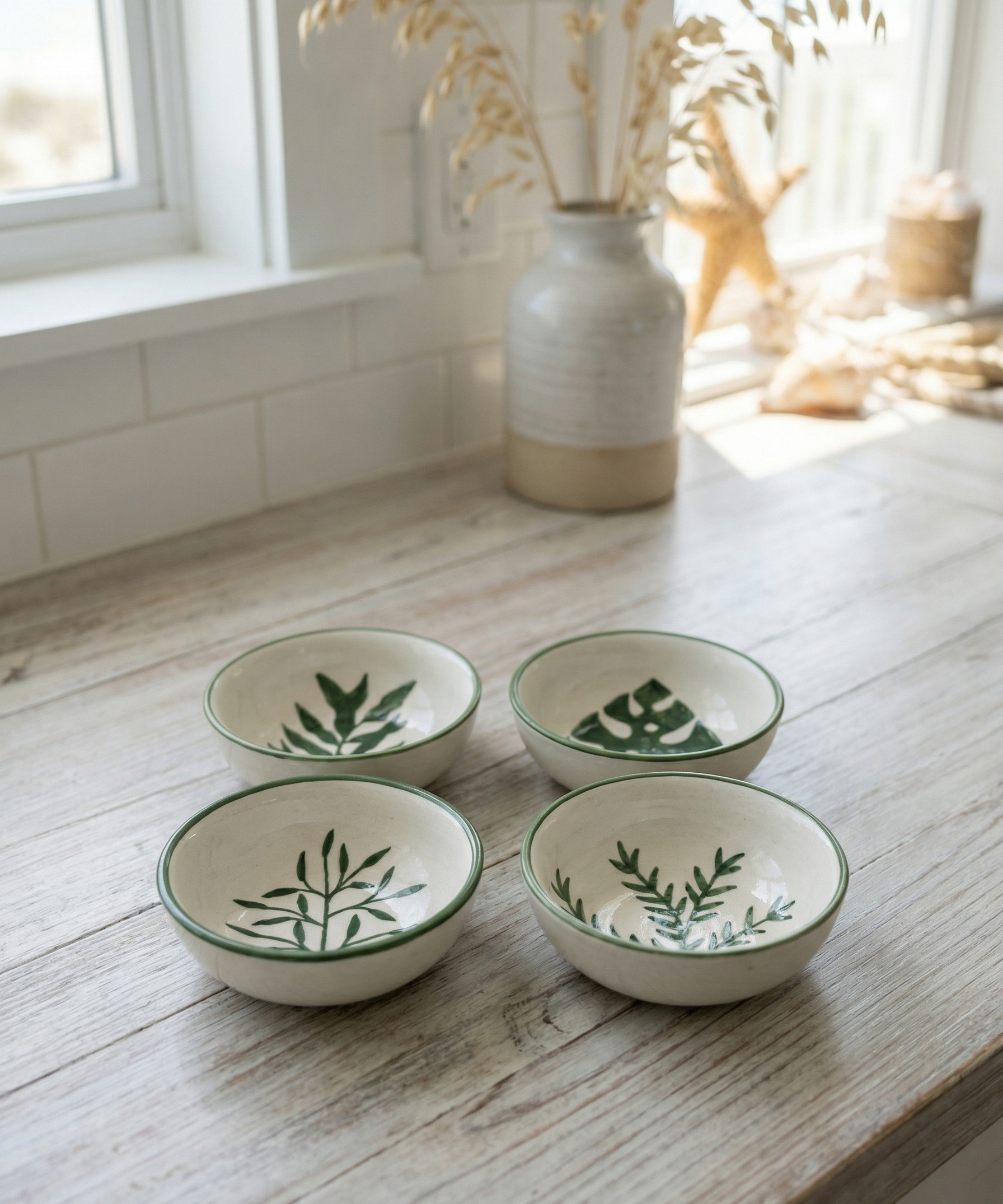 Hand-Painted Botanical Bowl
