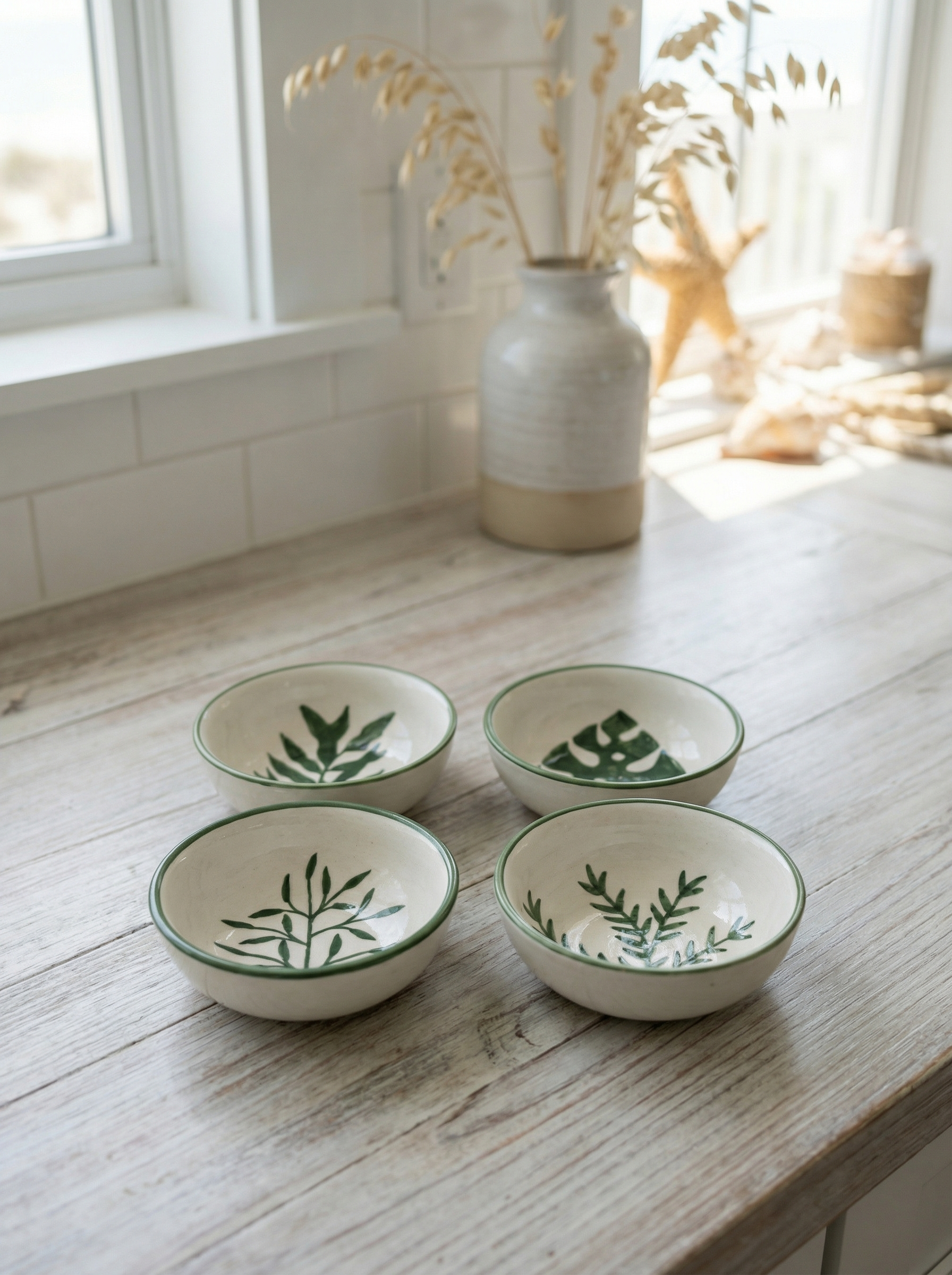 Hand-Painted Botanical Bowl