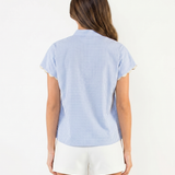 Harbor Embroidered Gingham Top (detail view 2)