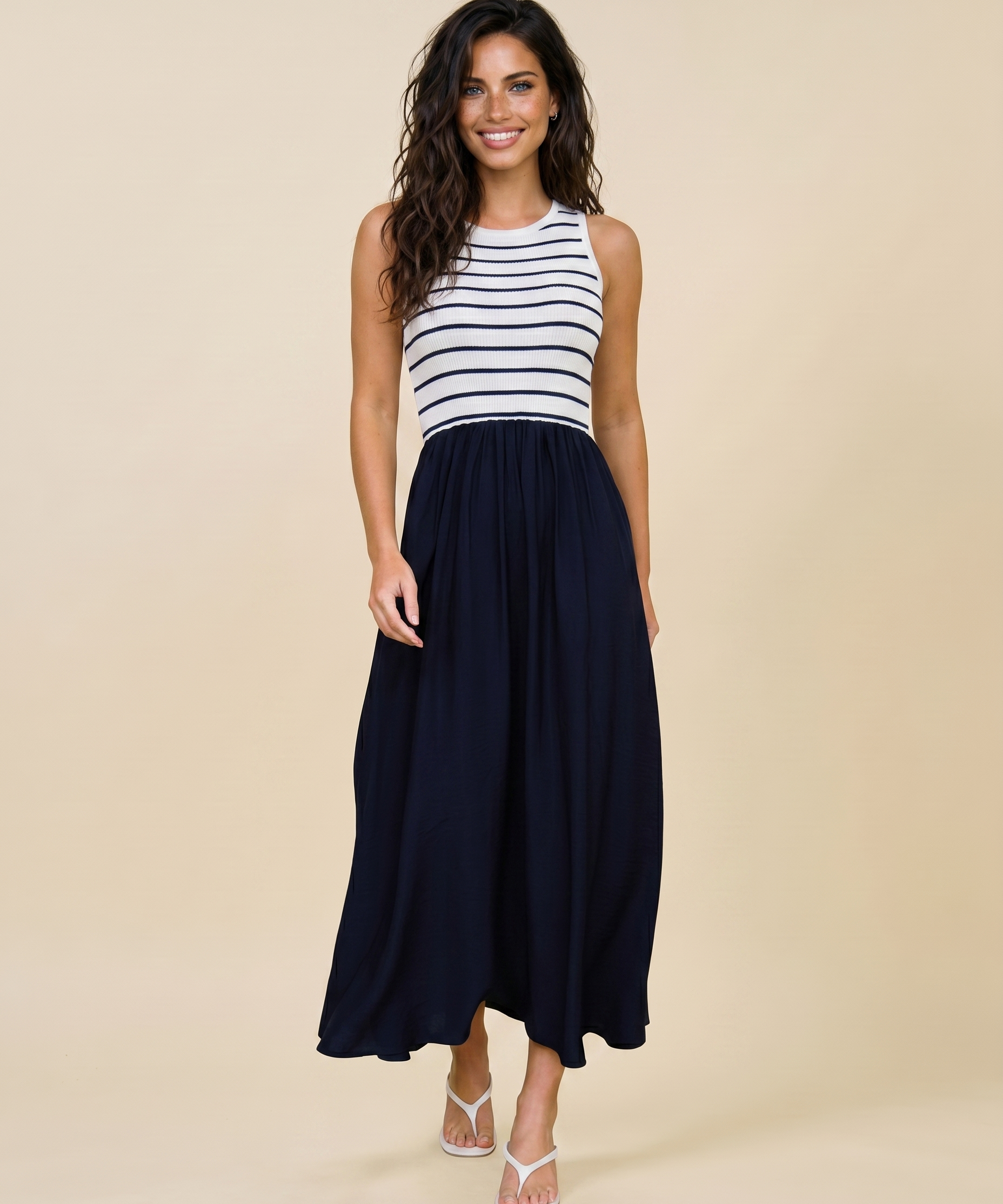 Harbor Stripe Midi