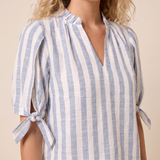 Harbor Stripe Tie Sleeve Top