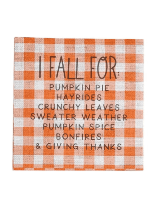 I Fall For Thanksgiving Cocktail Napkins