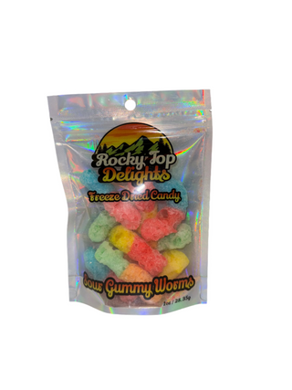 Sour Gummy Worms - Freeze Dried Candy