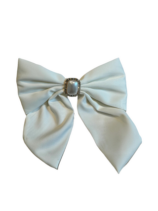 Satin Bow with Pearl Center