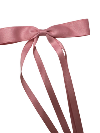 Long Satin Ribbon Mini Bow