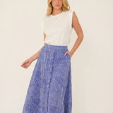 Isla Button Front Midi Skirt