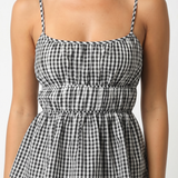 Isla Gingham Peplum Top (detail view 2)