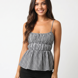 Isla Gingham Peplum Top