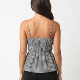 Isla Gingham Peplum Top (detail view 4)