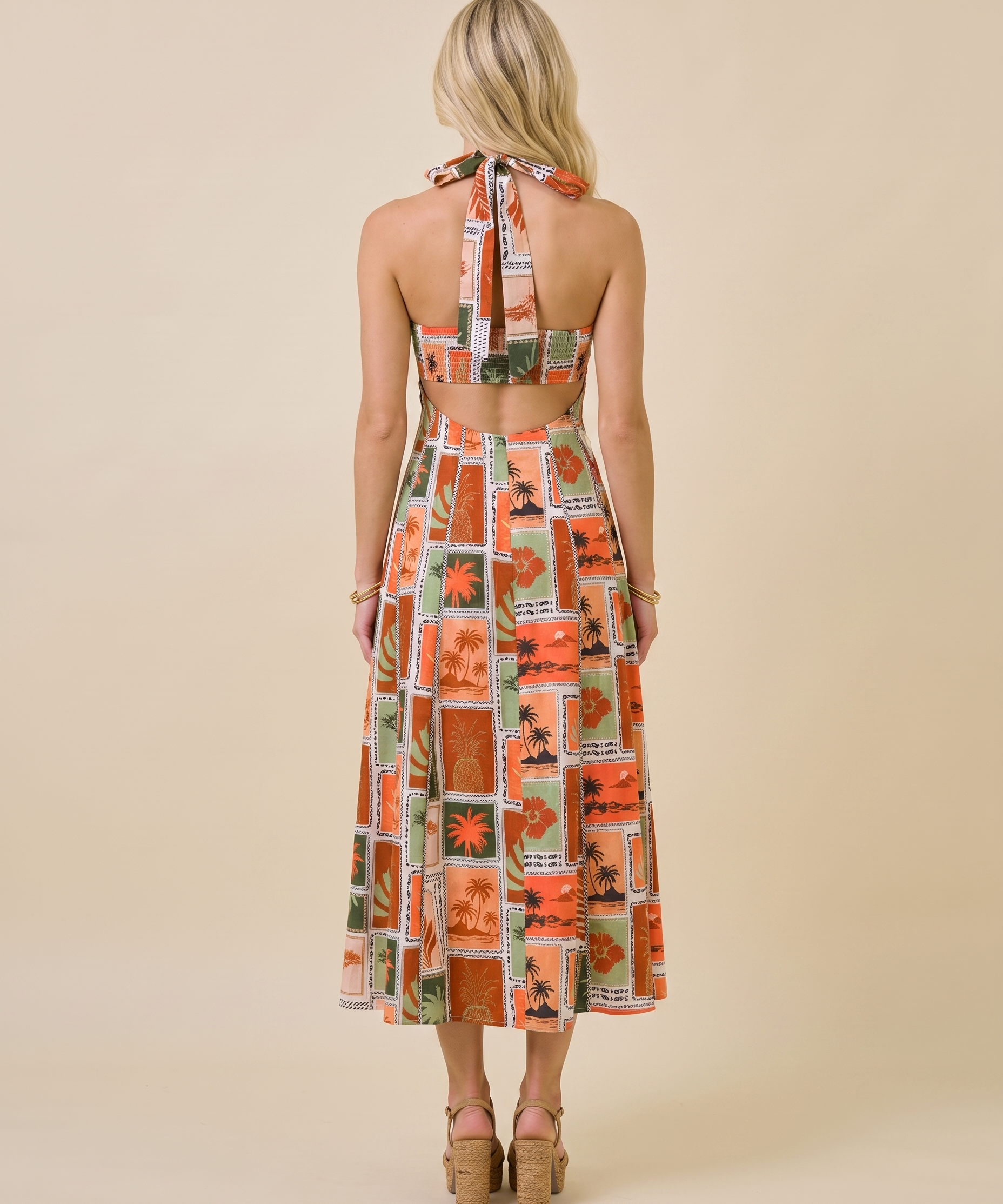 Island Postcard Midi Dress