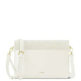 Pleated Cream Pouch Bag