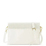 Pleated Cream Pouch Bag