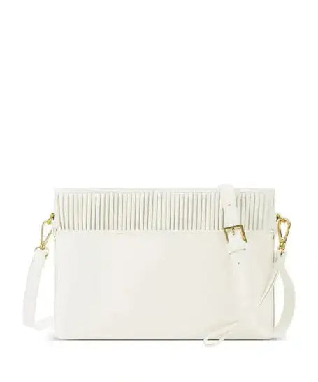 Pleated Cream Pouch Bag