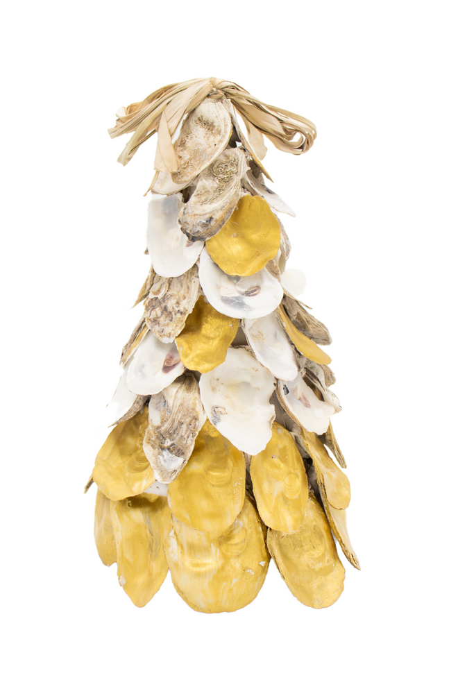 Large Gold Oyster Shell Tree