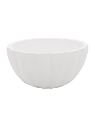 Large White Scalloped Bowl