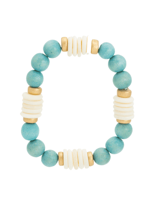 Light Blue Shell Island Bracelet