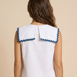 Luciana Trim Button Front Top – Elegant Button-Down Blouse for Women (detail view 3)