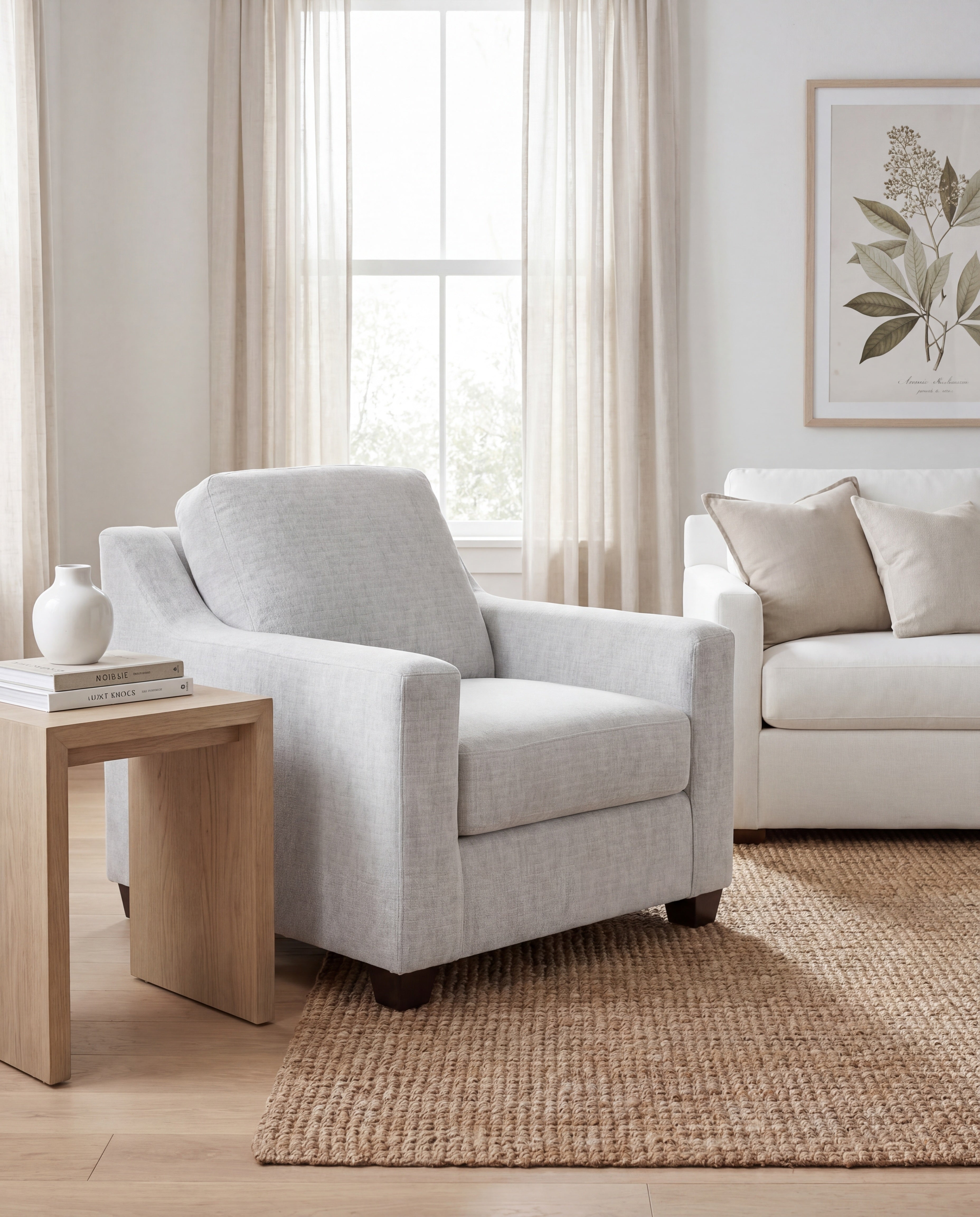 The Luna Modern Upholstered Accent Chair (detail view 3)