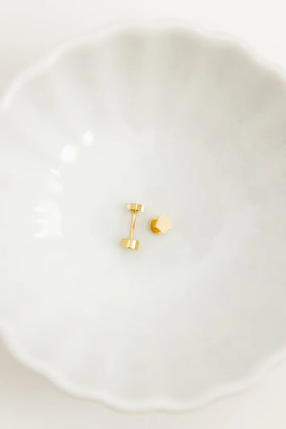 Gold Star Flatback Stud Earrings