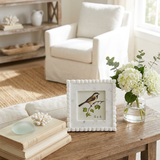 White Deco Edge Marble 4x4 Photo Frame
