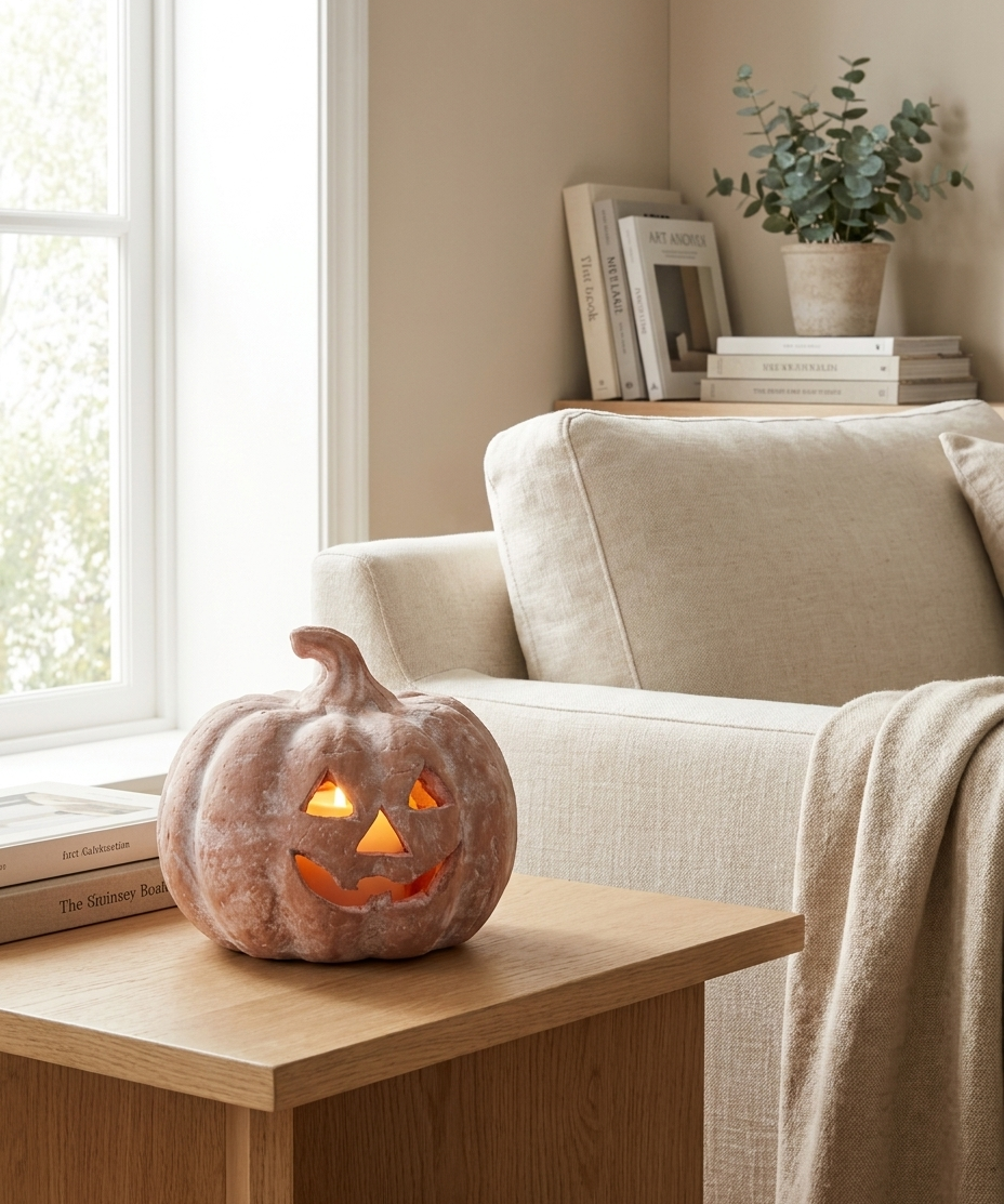 Mini Terracotta Jack-O-Lantern Pumpkin