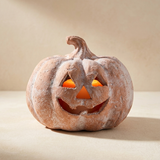 Mini Terracotta Jack-O-Lantern Pumpkin