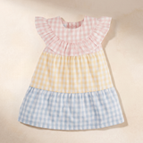 Mixed Gingham Toddler Dress