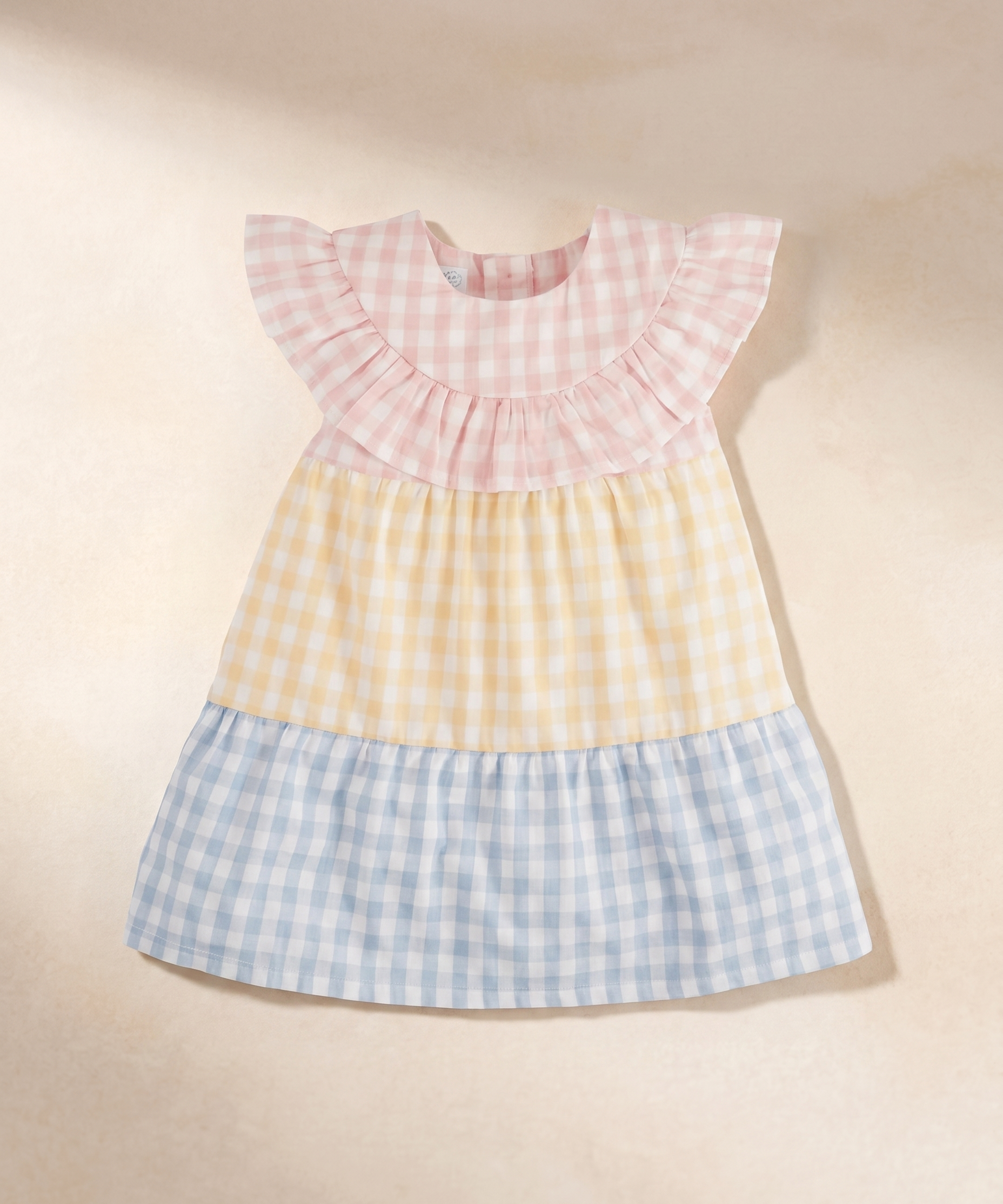 Mixed Gingham Toddler Dress