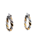 My Sister's Cottage | Waterproof | Mixed Metal Twisted Hoop Earrings (detail view 4)