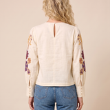 Multi-Color Floral Embroidery Top