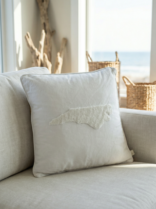 North Carolina Embroidered Pillow