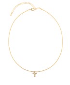 CZ Cross Pendant Necklace 