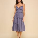 Navy Haze Midi Dress