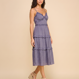 Navy Haze Midi Dress